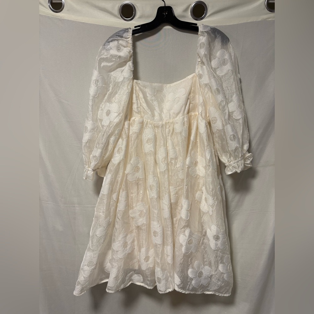 Big Hit Daisy Ivory Baby Doll Dress Size Large - Picture 1 of 8